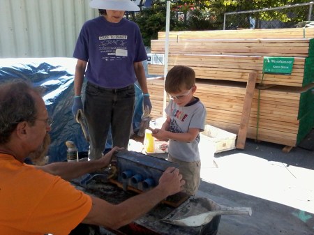 Phil working on a non-Lego brick Phil working on a non-Lego brick