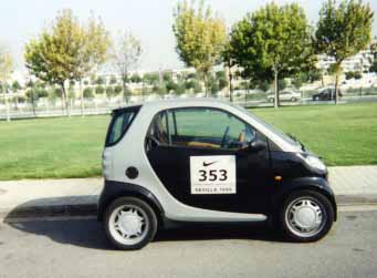 Just drive it: an official world championships car, complete with Nike logo.